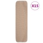 Stair mats 15 pcs beige rectangular 75x20 cm by vidaXL, Stair mats - Ref: Foro24-340403, Price: 37,76 €, Discount: %