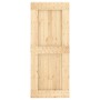 Puerta corredera con herrajes madera maciza de pino 85x210 cm de vidaXL, Puertas - Ref: Foro24-3203221, Precio: 192,34 €, Des...