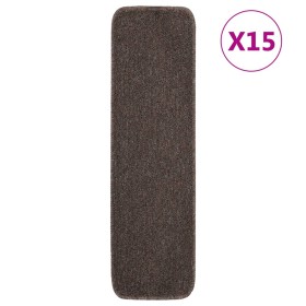 Stair mats 15 pcs brown rectangular 75x20 cm by vidaXL, Stair mats - Ref: Foro24-340401, Price: 35,42 €, Discount: %