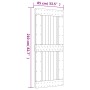 Puerta corredera con herrajes madera maciza de pino 85x210 cm de vidaXL, Puertas - Ref: Foro24-3203221, Precio: 192,34 €, Des...