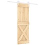 Puerta corredera con herrajes madera maciza de pino 70x210 cm de vidaXL, Puertas - Ref: Foro24-3203223, Precio: 166,85 €, Des...