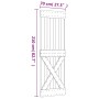 Puerta corredera con herrajes madera maciza de pino 70x210 cm de vidaXL, Puertas - Ref: Foro24-3203223, Precio: 166,85 €, Des...