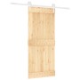 Sliding door with solid pine wood fittings 90x210 cm by vidaXL, Doors - Ref: Foro24-3203218, Price: 156,07 €, Discount: %