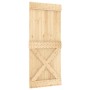 Puerta corredera con herrajes madera maciza de pino 90x210 cm de vidaXL, Puertas - Ref: Foro24-3203226, Precio: 168,58 €, Des...