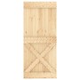 Puerta corredera con herrajes madera maciza de pino 90x210 cm de vidaXL, Puertas - Ref: Foro24-3203226, Precio: 168,58 €, Des...