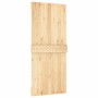 Puerta corredera con herrajes madera maciza de pino 90x210 cm de vidaXL, Puertas - Ref: Foro24-3203226, Precio: 168,58 €, Des...