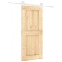 Puerta corredera con herrajes madera maciza de pino 90x210 cm de vidaXL, Puertas - Ref: Foro24-3203222, Precio: 156,38 €, Des...