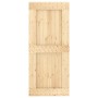 Puerta corredera con herrajes madera maciza de pino 90x210 cm de vidaXL, Puertas - Ref: Foro24-3203222, Precio: 156,38 €, Des...