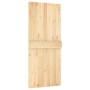 Puerta corredera con herrajes madera maciza de pino 90x210 cm de vidaXL, Puertas - Ref: Foro24-3203222, Precio: 156,38 €, Des...