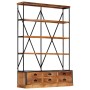 4-tier shelving unit with 6 mango wood drawers 122x36x181 cm by vidaXL, Bookcases and shelves - Ref: Foro24-284423, Price: 46...