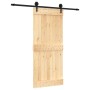 Puerta corredera con herrajes madera maciza de pino 90x210 cm de vidaXL, Puertas - Ref: Foro24-3203233, Precio: 144,99 €, Des...