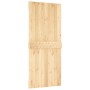 Puerta corredera con herrajes madera maciza de pino 90x210 cm de vidaXL, Puertas - Ref: Foro24-3203233, Precio: 144,99 €, Des...