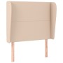 Headboard with ears cappuccino synthetic leather 103x23x118/128 cm by vidaXL, Headboards and footboards - Ref: Foro24-3117765...