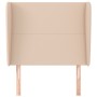 Headboard with ears cappuccino synthetic leather 103x23x118/128 cm by vidaXL, Headboards and footboards - Ref: Foro24-3117765...