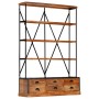 4-tier shelving unit with 6 mango wood drawers 122x36x181 cm by vidaXL, Bookcases and shelves - Ref: Foro24-284423, Price: 46...