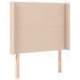 Headboard with ears cappuccino synthetic leather 103x16x118/128 cm by vidaXL, Headboards and footboards - Ref: Foro24-3119389...