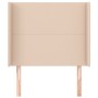 Headboard with ears cappuccino synthetic leather 103x16x118/128 cm by vidaXL, Headboards and footboards - Ref: Foro24-3119389...