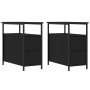 Nightstands 2 pcs black engineered wood 30x60x60 cm by vidaXL, Nightstands - Ref: Foro24-826064, Price: 110,90 €, Discount: %