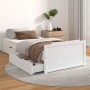 Bed frame with drawers solid white pine wood 90x200 cm by vidaXL, Beds and slatted bases - Ref: Foro24-322160, Price: 194,56 ...