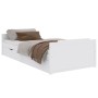 Estructura cama cajones madera maciza de pino blanco 90x200 cm de vidaXL, Camas y somieres - Ref: Foro24-322160, Precio: 194,...