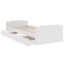 Estructura cama cajones madera maciza de pino blanco 90x200 cm de vidaXL, Camas y somieres - Ref: Foro24-322160, Precio: 194,...