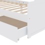 Bed frame with drawers solid white pine wood 90x200 cm by vidaXL, Beds and slatted bases - Ref: Foro24-322160, Price: 194,56 ...