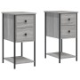 Bedside tables 2 pcs gray engineered wood 32x42x70 cm by vidaXL, Nightstands - Ref: Foro24-826100, Price: 104,99 €, Discount: %