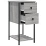 Bedside tables 2 pcs gray engineered wood 32x42x70 cm by vidaXL, Nightstands - Ref: Foro24-826100, Price: 104,99 €, Discount: %