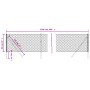 Silver wire fence 0.8x25 m by vidaXL, fence panels - Ref: Foro24-154008, Price: 71,99 €, Discount: %