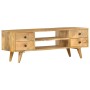 Solid mango wood TV cabinet 110x35x40 cm by vidaXL, TV Furniture - Ref: Foro24-285825, Price: 216,38 €, Discount: %