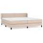 Box spring bed with cappuccino synthetic leather mattress 200x200cm by vidaXL, Beds and slatted bases - Ref: Foro24-3127216, ...