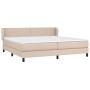 Cama box spring con colchón cuero sintético capuchino 200x200cm de vidaXL, Camas y somieres - Ref: Foro24-3127216, Precio: 61...