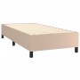 Cama box spring con colchón cuero sintético capuchino 100x200cm de vidaXL, Camas y somieres - Ref: Foro24-3132368, Precio: 41...