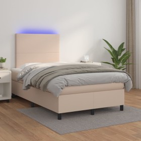 Boxspringbett LED Matratze Cappuccino Kunstleder 120x200cm von vidaXL, Betten und Lattenroste - Ref: Foro24-3135818, Preis: 4...