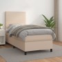 Box spring bed with cappuccino synthetic leather mattress 100x200cm by vidaXL, Beds and slatted bases - Ref: Foro24-3142712, ...