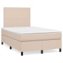 Box spring bed with cappuccino synthetic leather mattress 120x200cm by vidaXL, Beds and slatted bases - Ref: Foro24-3142718, ...