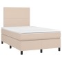 Box spring bed with cappuccino synthetic leather mattress 120x200cm by vidaXL, Beds and slatted bases - Ref: Foro24-3142718, ...