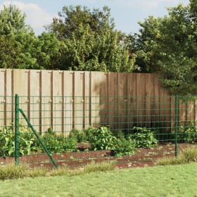 Green galvanized steel wire fence 0.8x10 m by vidaXL, fence panels - Ref: Foro24-154064, Price: 56,18 €, Discount: %