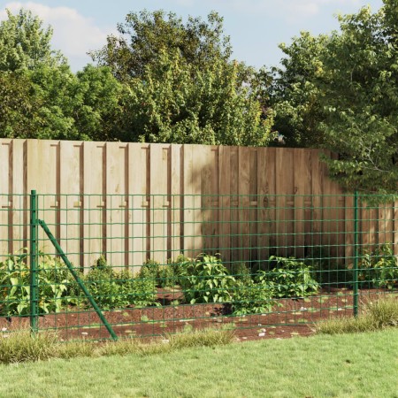 Green galvanized steel wire fence 0.8x10 m by vidaXL, fence panels - Ref: Foro24-154064, Price: 56,23 €, Discount: %