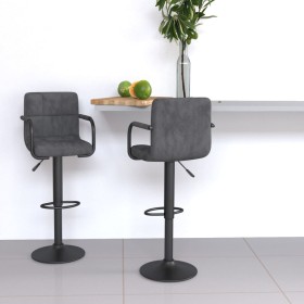 Kitchen stools 2 units dark gray velvet by vidaXL, Kitchen stools - Ref: Foro24-334660, Price: 139,55 €, Discount: %