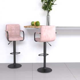 Kitchen stools 2 units pink velvet by vidaXL, Kitchen stools - Ref: Foro24-334664, Price: 139,28 €, Discount: %