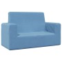 Blaues 2-Sitzer-Kindersofa aus weichem Plüsch von vidaXL, Baby- und Kleinkindmöbel - Ref: Foro24-341843, Preis: 36,99 €, Raba...