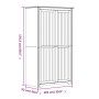 BODO solid white pine wood wardrobe 101x52x176.5 cm by vidaXL, Wardrobes - Ref: Foro24-355059, Price: 299,79 €, Discount: %