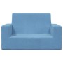 Blaues 2-Sitzer-Kindersofa aus weichem Plüsch von vidaXL, Baby- und Kleinkindmöbel - Ref: Foro24-341843, Preis: 36,99 €, Raba...