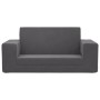 Anthracite Gray Soft Plush 2-Seater Children's Sofa by vidaXL, Baby and Toddler Furniture - Ref: Foro24-341829, Price: 51,45 ...