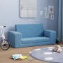 Blaues 2-Sitzer-Kinderschlafsofa aus weichem Plüsch von vidaXL, Baby- und Kleinkindmöbel - Ref: Foro24-341831, Preis: 49,34 €...