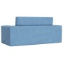 Blue soft plush 2-seater children's sofa bed by vidaXL, Baby and Toddler Furniture - Ref: Foro24-341831, Price: 49,34 €, Disc...