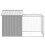 Chicken coop with light gray galvanized steel enclosure 117x201x123cm by vidaXL, Cages and habitats for small animals - Ref: ...