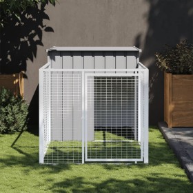 Peroos corral shed light gray galvanized steel 110x201x110cm by vidaXL, Dog kennels - Ref: Foro24-172358, Price: 194,99 €, Di...