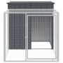 Chicken coop with corral gray galvanized steel 110x201x110 cm by vidaXL, Cages and habitats for small animals - Ref: Foro24-1...